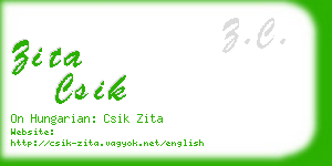 zita csik business card